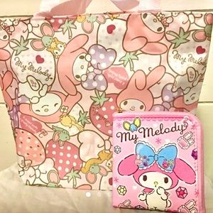 New-My Melody Nylon Bag & Coin Purse